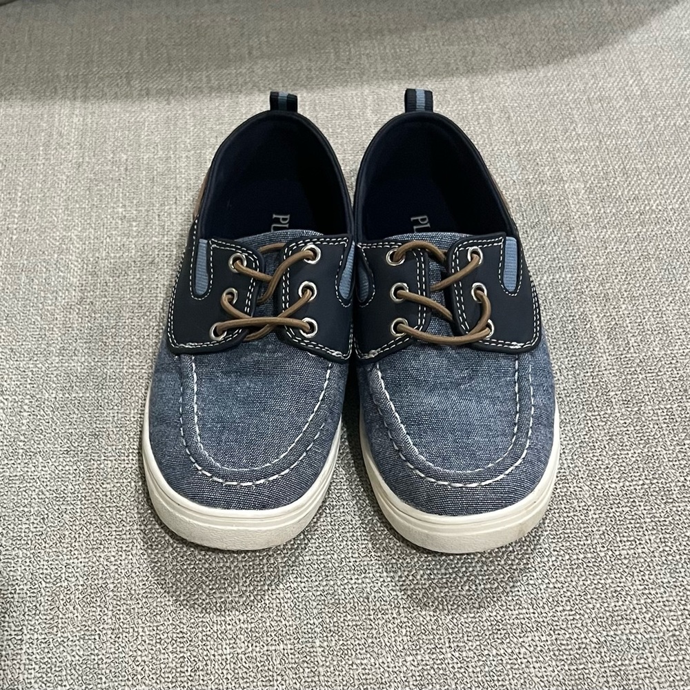 Place Blue and Brown Moccasins Comfortable Slip-On Shoes